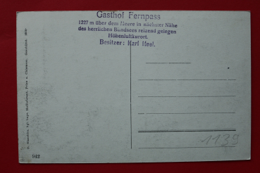 Postcard PC Fernpass / 1920-1930